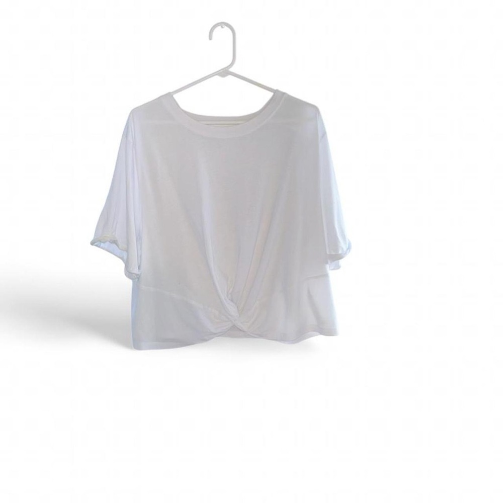 Fabletics White Twist Crop Top